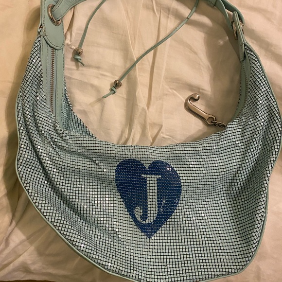 Juicy couture mesh /chain mail graffiti VIVA LA JUICY hobo bag - Picture 4 of 7